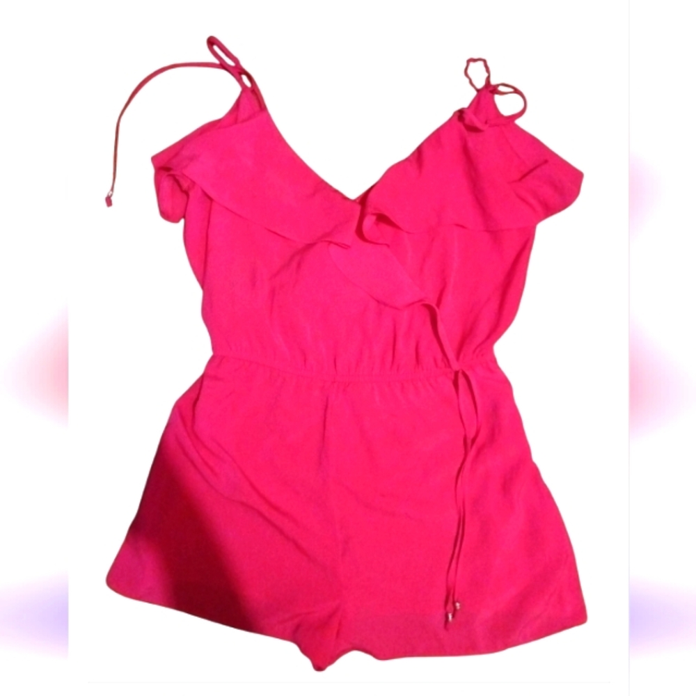 Vibrant Pink Ruffle Romper
